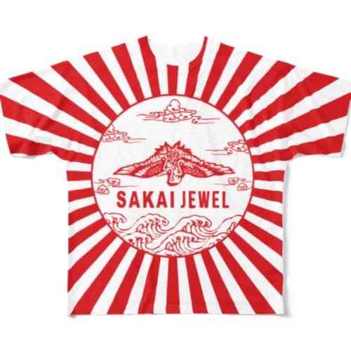 SAKAI JAPAN 紅 All-Over Print T-Shirt