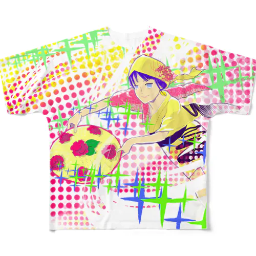 ニュー花笠音頭 All-Over Print T-Shirt