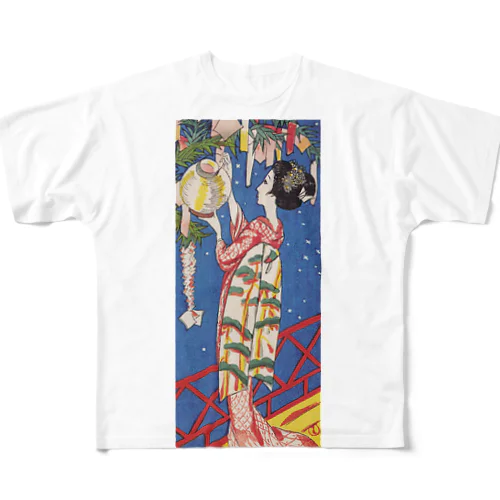 竹久夢二_＜星合＞婦人グラフ挿絵 All-Over Print T-Shirt