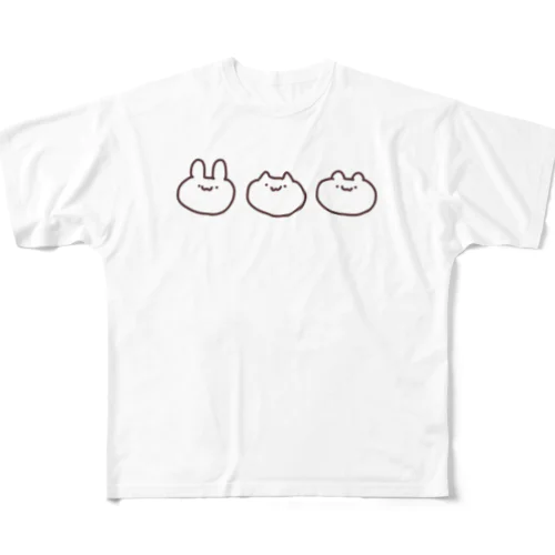 うさんくさアニマルズ フルグラフィックTシャツ