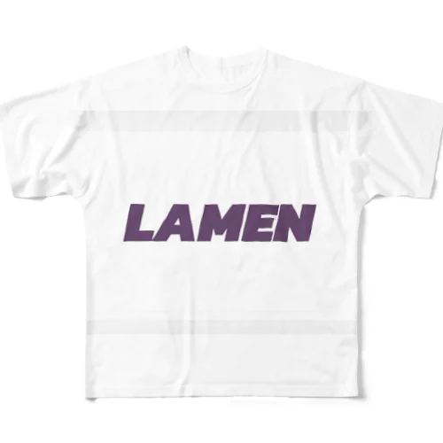 LAMEN フルグラフィックTシャツ