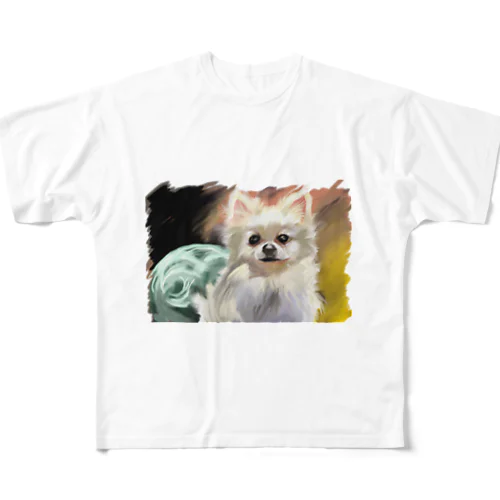 宇宙に漂う犬 All-Over Print T-Shirt