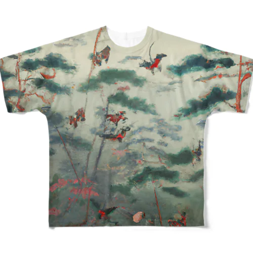 霧の中の森 フルグラフィックTシャツ