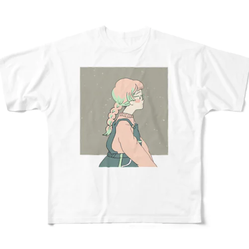 よこ フルグラフィックTシャツ