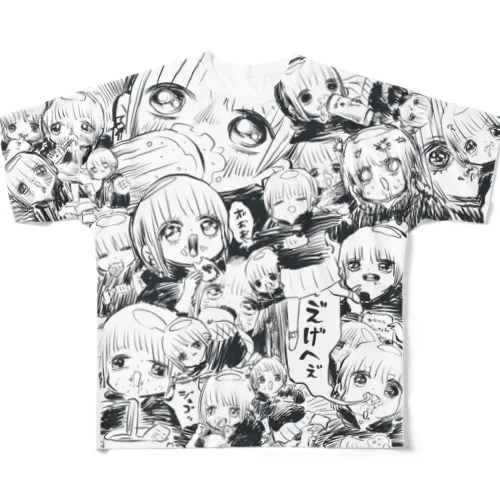 フル川尻こだま フルグラフィックTシャツ