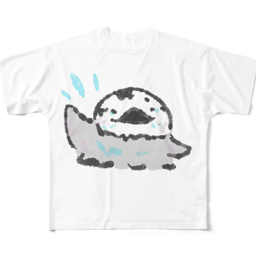 コウテイペンギン(元気に挨拶) フルグラフィックTシャツ