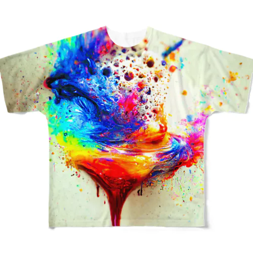 飛び散るインク All-Over Print T-Shirt
