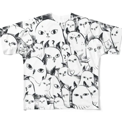 フル天啓猫 フルグラフィックTシャツ