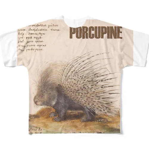 PORCUPINE　ヤマアラシ フルグラフィックTシャツ