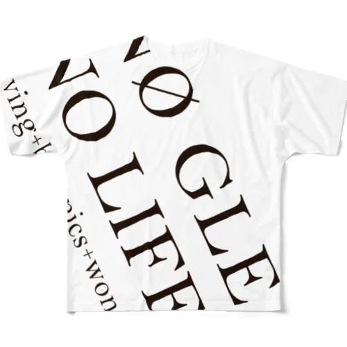 NØ GLE, NO LIFE? (slash) フルグラフィックTシャツ