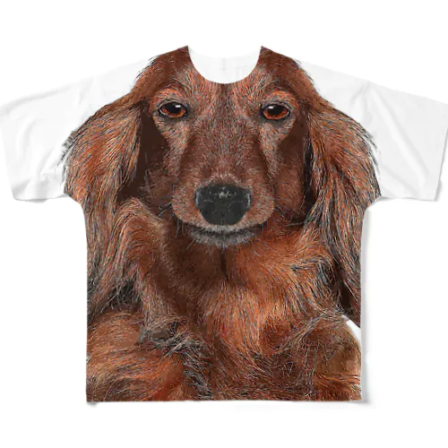 イケメンのダックスフンド犬 All-Over Print T-Shirt