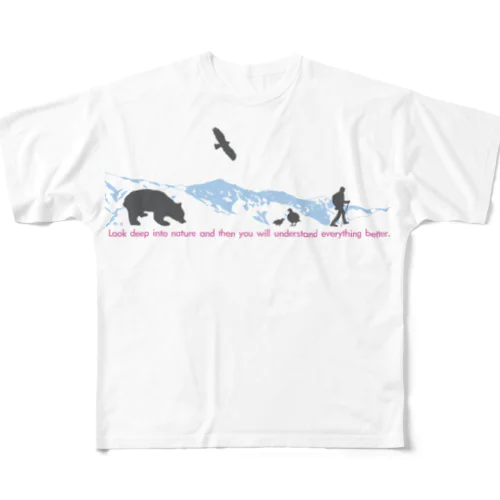 日本アルプス登山 All-Over Print T-Shirt