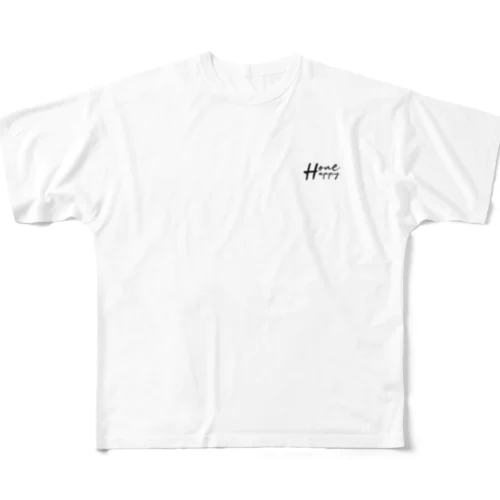 OneHappy　ワンポイント　ロゴデザイン All-Over Print T-Shirt