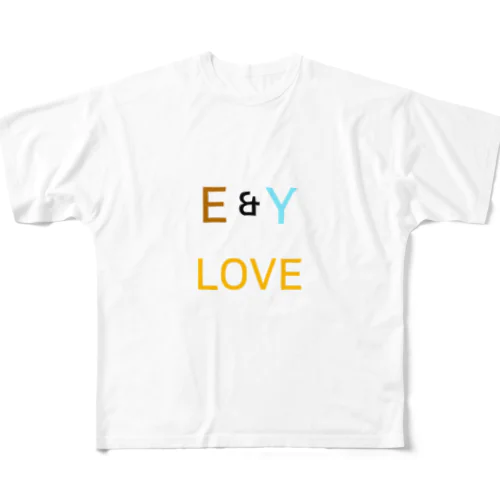 E&Y LOVE All-Over Print T-Shirt