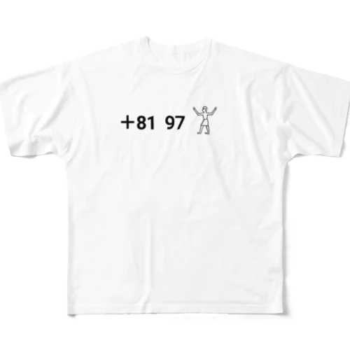 ＋81 97 フルグラフィックTシャツ