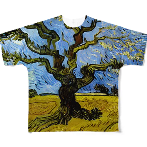 ゴッホの木#18 풀그래픽 티셔츠