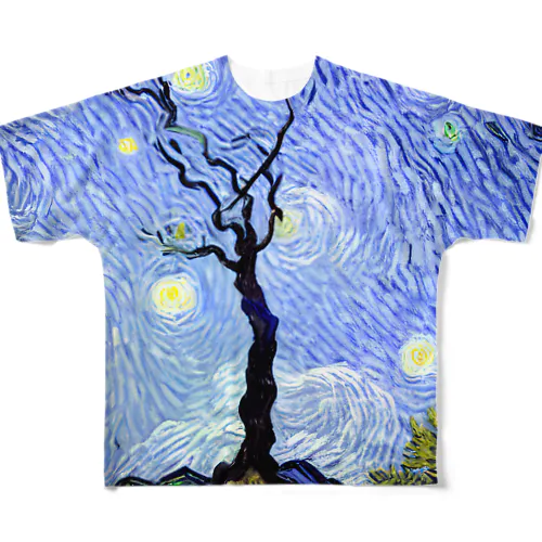 ゴッホの木#339 풀그래픽 티셔츠