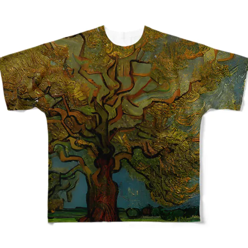 ゴッホの木#344 풀그래픽 티셔츠