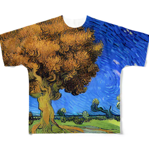 ゴッホの木#366 풀그래픽 티셔츠