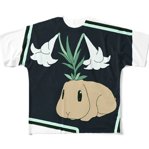 ユリウサギ All-Over Print T-Shirt