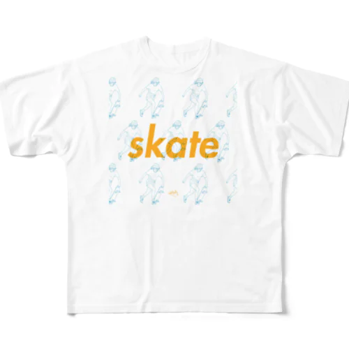 skate shite  フルグラフィックTシャツ