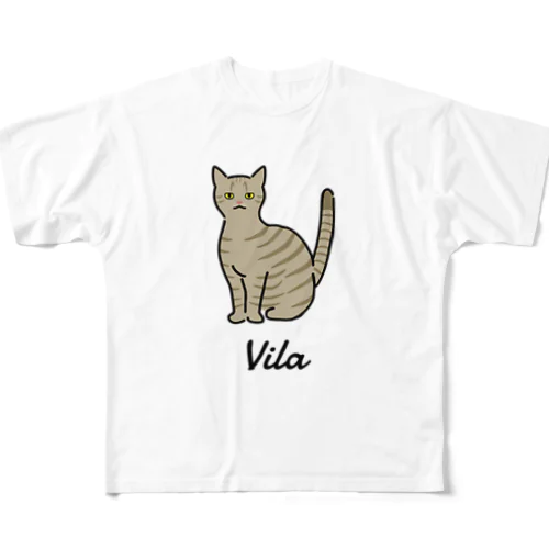 Vila フルグラフィックTシャツ