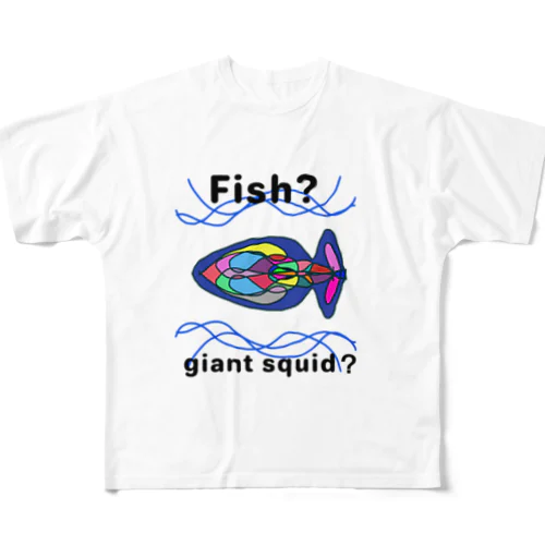 fish?giant squid? フルグラフィックTシャツ