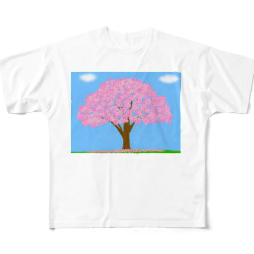 桜 フルグラフィックTシャツ