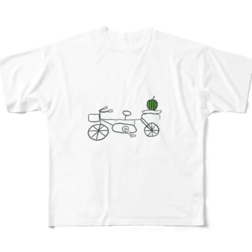 自転車キッズくん All-Over Print T-Shirt