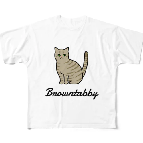 Browntabby フルグラフィックTシャツ