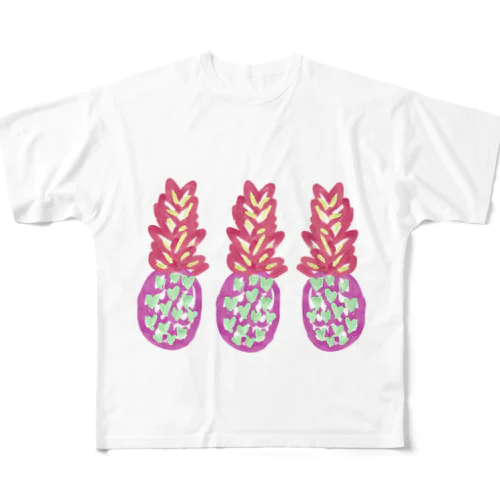 pink pineapple's All-Over Print T-Shirt