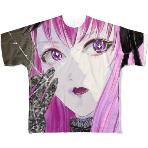 限定　mimiw じゃぱにーずごしっくがーる All-Over Print T-Shirt