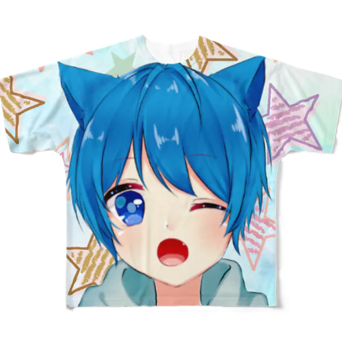 猫月ゆっき〜オリジナルグッズ フルグラフィックTシャツ