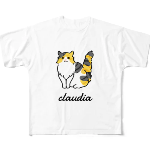 claudia フルグラフィックTシャツ