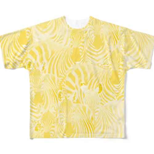 Yellow Zebra by MiYoKa-BISH All-Over Print T-Shirt