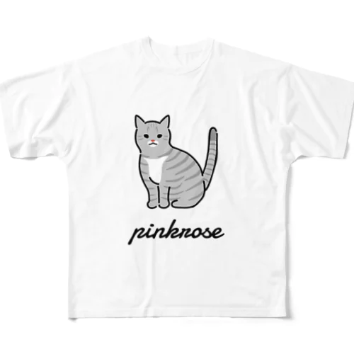 pinkrose フルグラフィックTシャツ