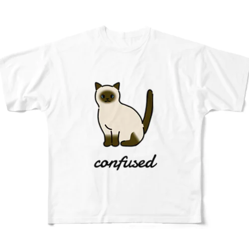confused フルグラフィックTシャツ