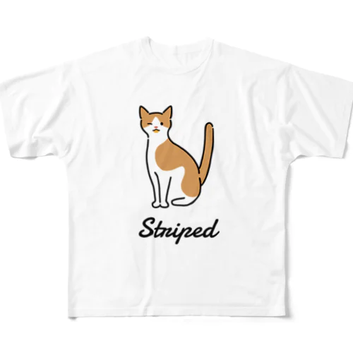 Striped フルグラフィックTシャツ