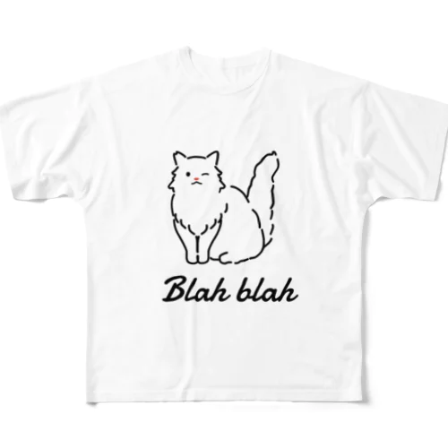  Blah blah フルグラフィックTシャツ