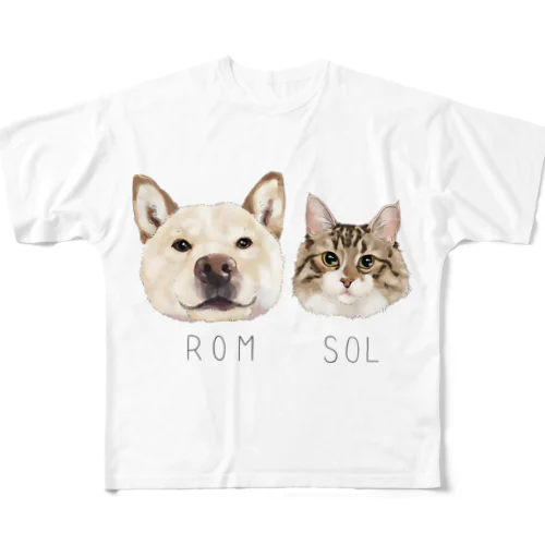 rom & sol フルグラフィックTシャツ