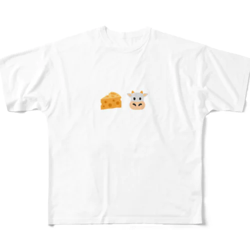 チー牛 フルグラフィックTシャツ