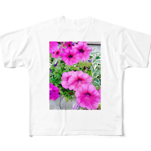 夕方になると薫る花 フルグラフィックTシャツ
