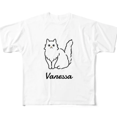 Vanessa フルグラフィックTシャツ