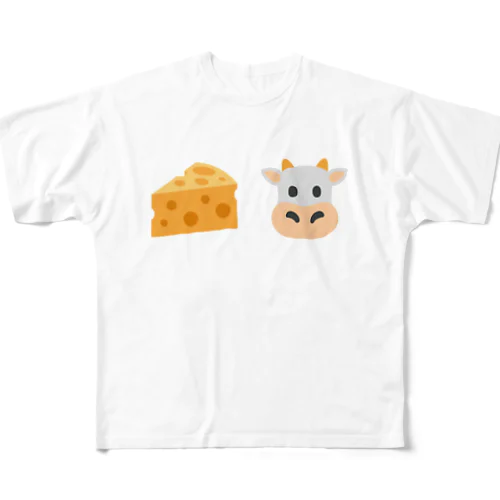 チー牛 ロゴ大 All-Over Print T-Shirt