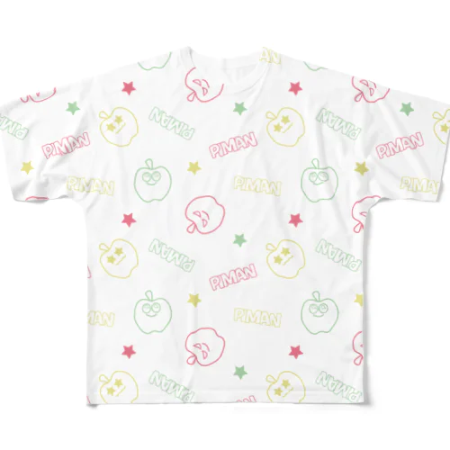 パステルPIMAN All-Over Print T-Shirt