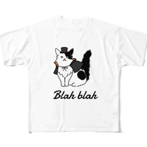  Blah blah フルグラフィックTシャツ