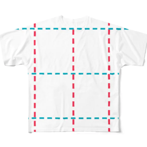 点線チェック All-Over Print T-Shirt