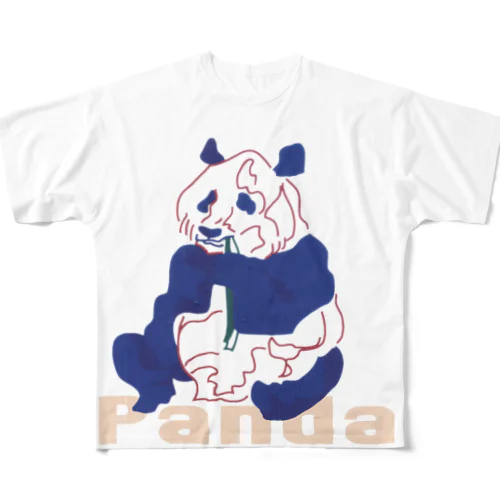 パンダ・PANDA フルグラフィックTシャツ