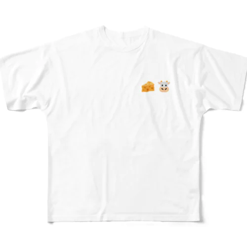 チー牛 胸にワンポイント All-Over Print T-Shirt