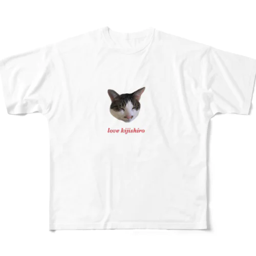 kijishiro lover (きじしろねこ) フルグラフィックTシャツ